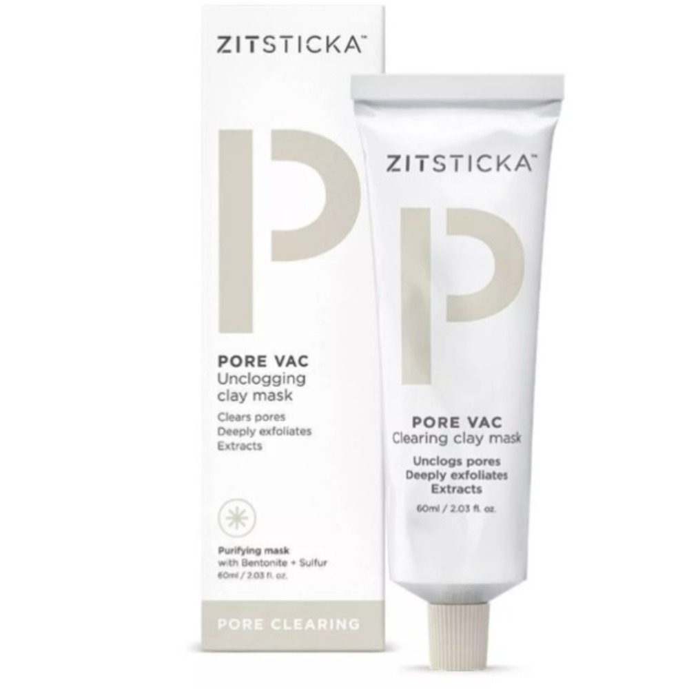 New w/ Box Zitsticka Pore Vac Clearing Clay Mask Unclogs Pores 2.03 Fl Oz NWT